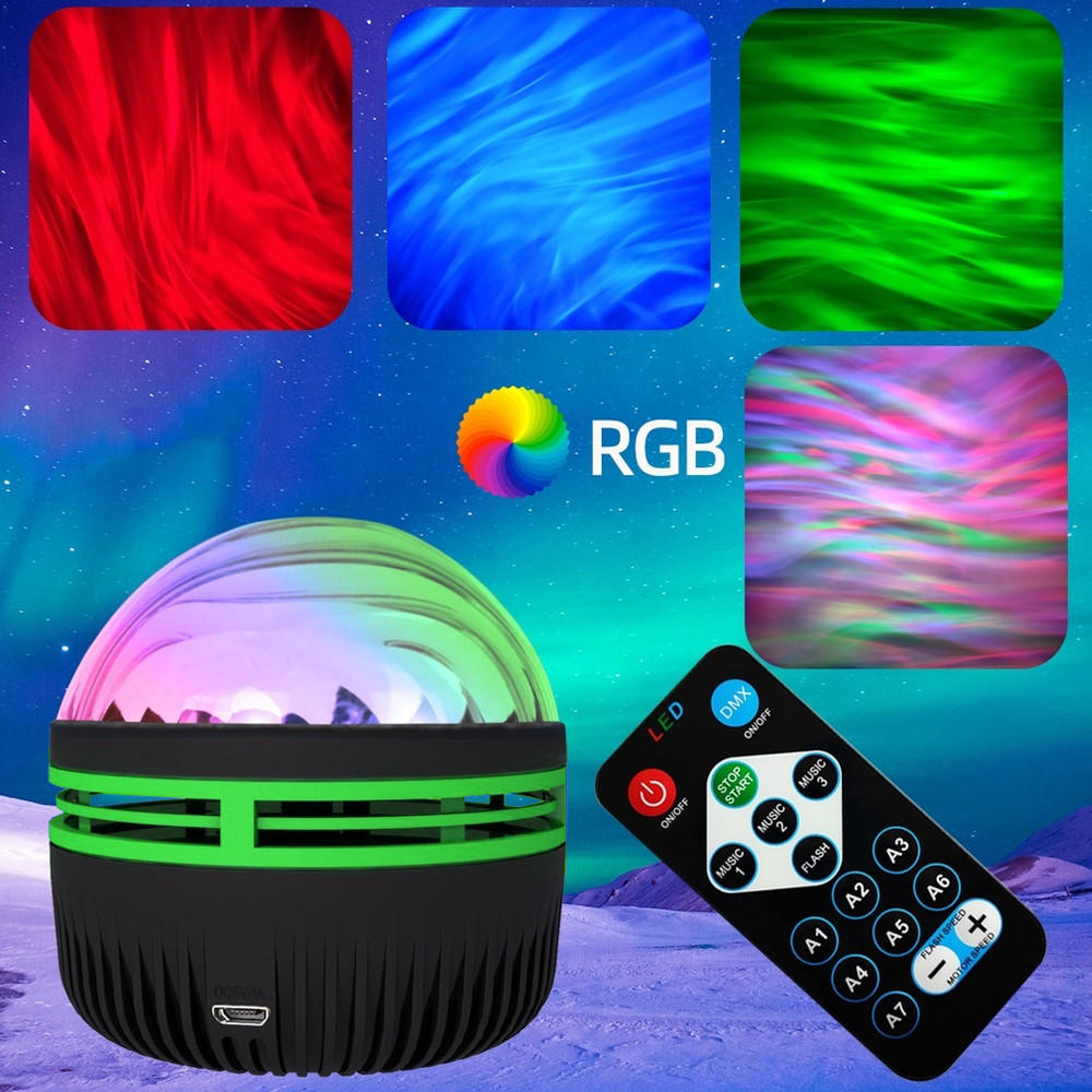 Projetor Céu Estrelado Luz Nocturna Aurora De Natal Do Norte Lâmpada De Sono