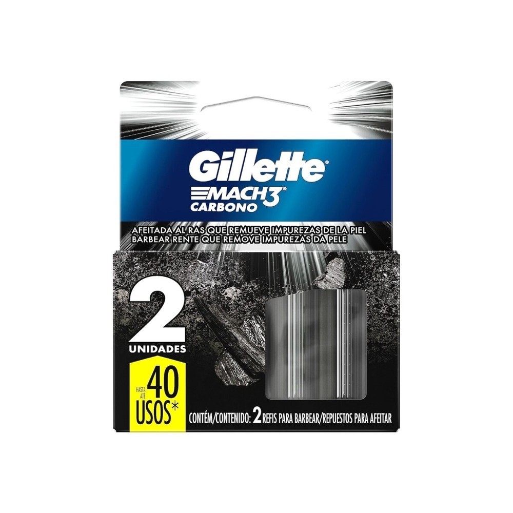 Carga Gillette Mach3 Carbono 2 Unidades