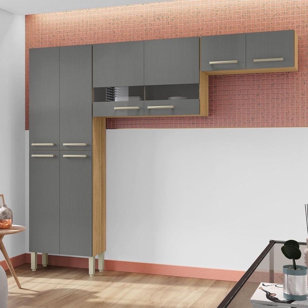 Cozinha Compacta Pequena 8 Portas Nala Kits Paraná