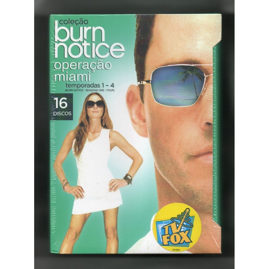 Burn Notice Operação Miami Box 16 DVDs Temporadas 1, 2, 3, 4