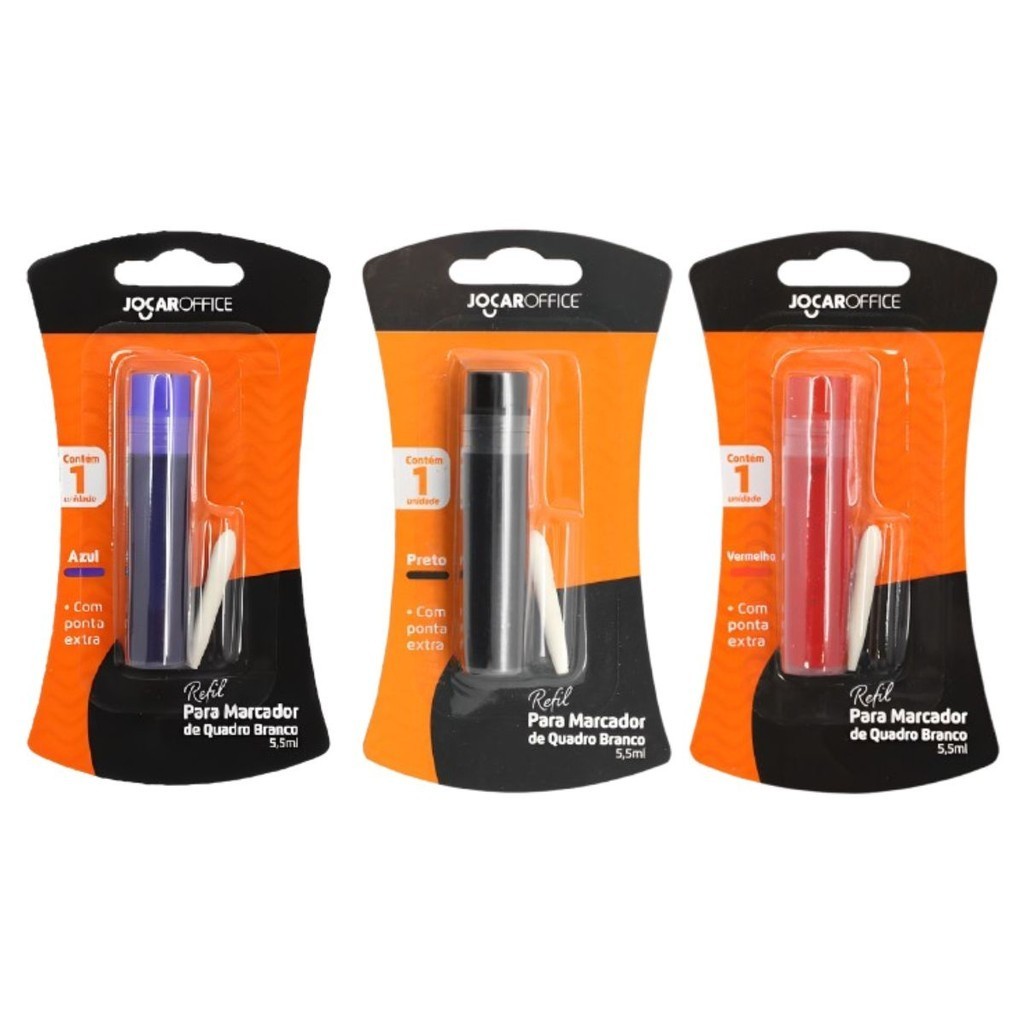 Refil Para Marcador De Quadro Branco + Ponta De Pincel - Jocar Office