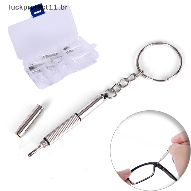 LTBR Conjunto De Reparo Óptico De Porcas De Parafusos Sunglass Tool Kit Para Óculos ~