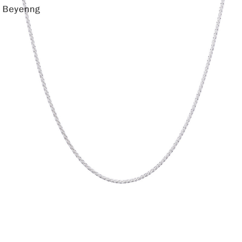 Beyenng Popular Silver Color Clavicle Chain Niche Shinny Necklace Simples Para Mulheres Jóias Finas Festa De Aniversário De Casamento BR