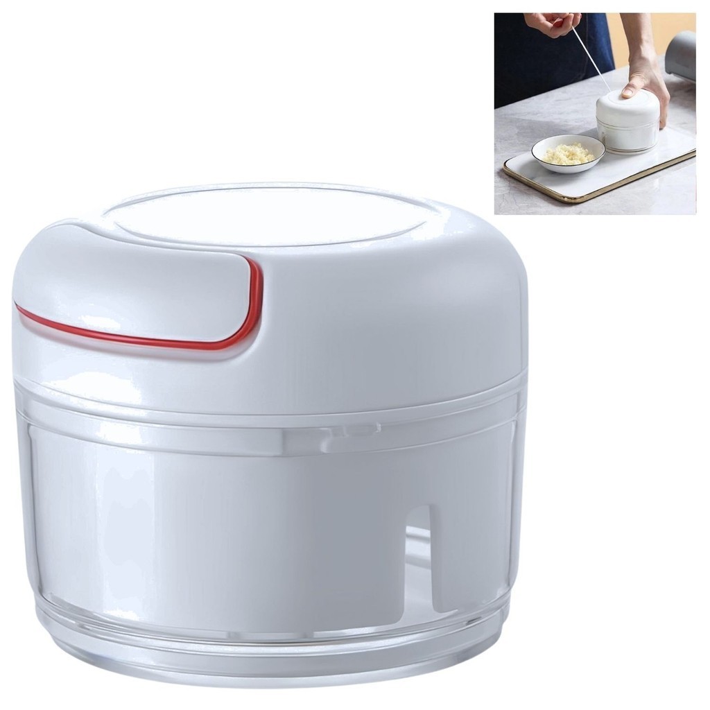 Mini Processador de Alimentos Branco para Triturar Alho Cebola
