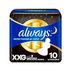 Absorvente Always Noites Tranquilas Seca com Abas 10 unidades