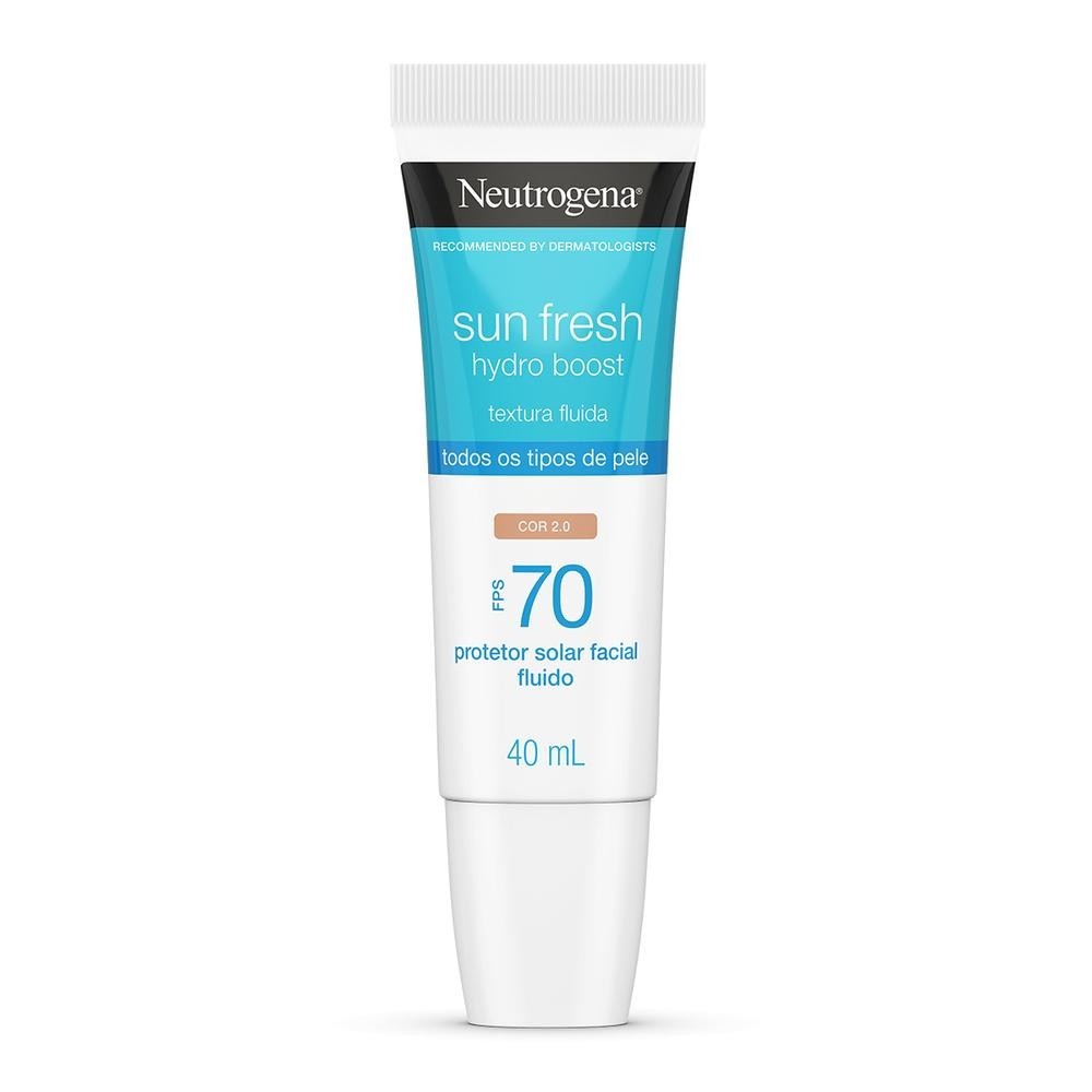 Protetor Solar Neutrogena Sun Fresh Hydro Boost Cor 2.0 FPS70 40ml em Oferta na Shopee