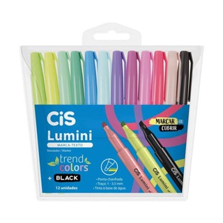 Kit Marca Texto Lumini Trend Colors c/12und CIS em Oferta na Shopee