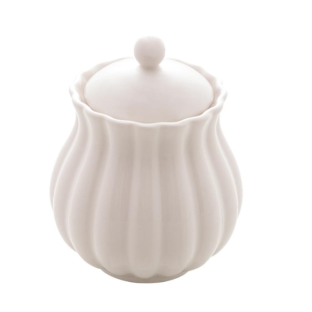 Açucareiro Wolff Pétala de Porcelana Branco 10,5cm x 8,5cm - Home & Living