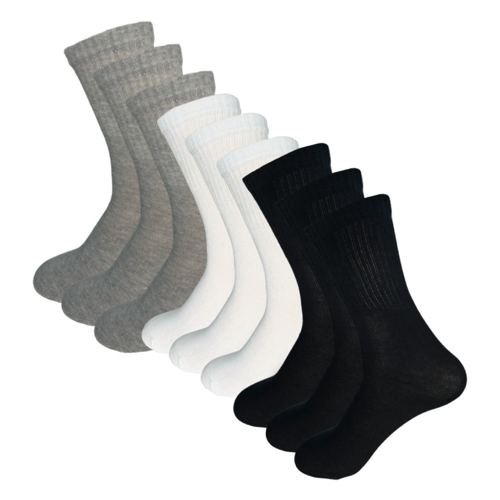 Kit 9 Pares de Meias Compramais Cano Médio Algodão Sortidas em Oferta na Shopee