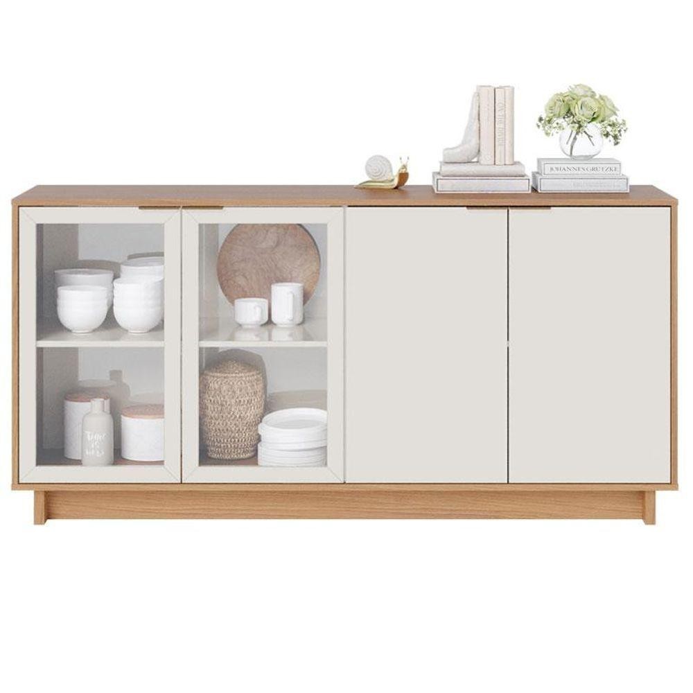 Aparador Para Sala Buffet Vitória Freijó Off White - Colibri em Oferta na Shopee