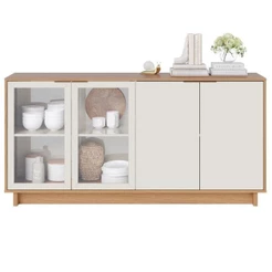 Aparador Para Sala Buffet Vitória Freijó Off White - Colibri