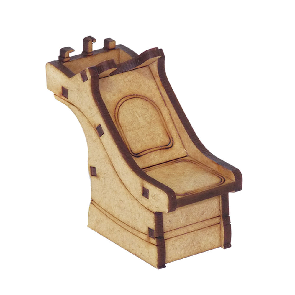 Miniatura de MDF Woodplan Cadeira Lavatório 6x3x7cm A100