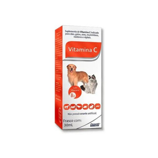 VITAMINA C PARA CAES GATOS AVES ROEDORES PROVETS 30ML em Oferta na Shopee