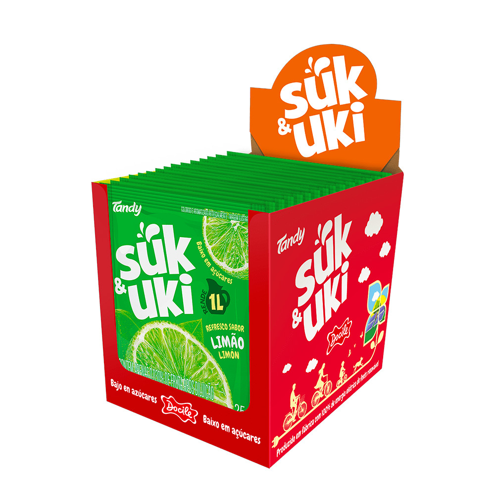Refresco em Pó Limão com 15un de 25g cada - Docile em Oferta na Shopee