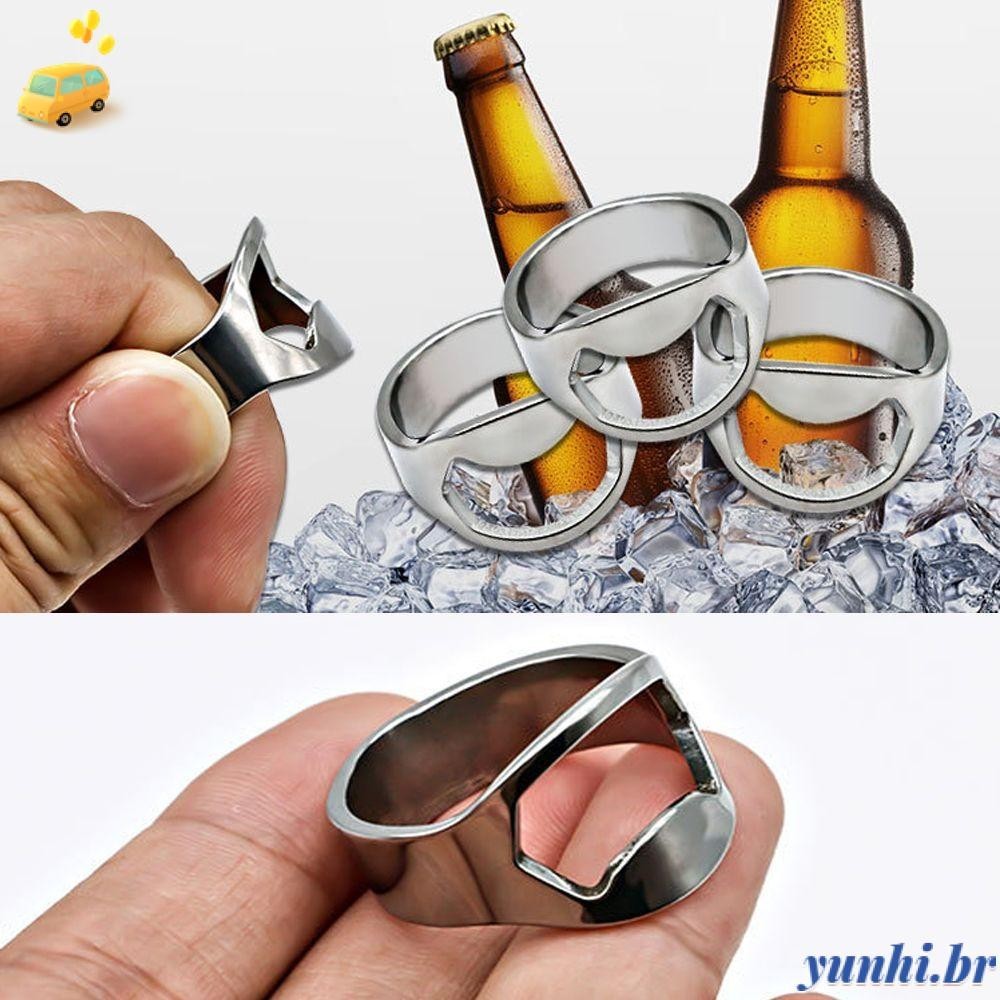YUNHI 1/3pcs Abridor De Garrafas De Cerveja Suprimentos De Barras De Cozinha Gadgets Projeto De Anel De Dedo