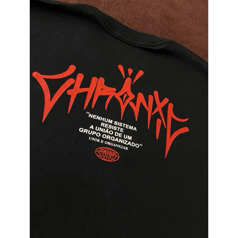 2025 Novo Camiseta Premium Algodão Blusa Unissex Oversized da Chronic Estampada Branco Preto T-shirt