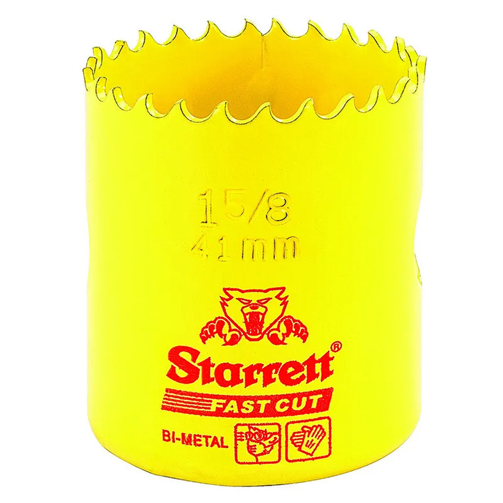 Serra Copo Fast Cut 41mm Starrett 1.5/8" Bi-Metal FCH0158-G em Oferta na Shopee