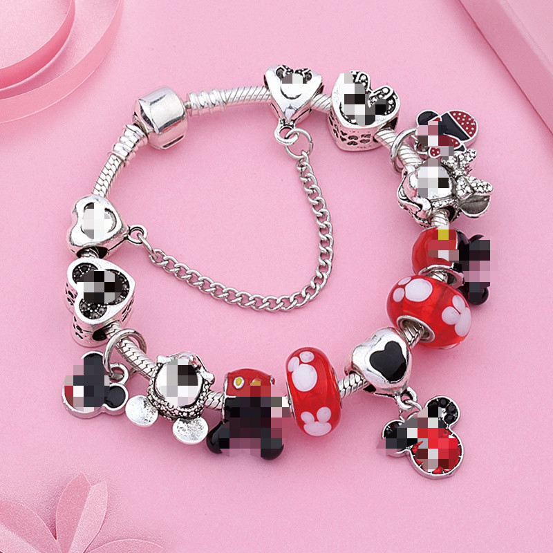 Pulseira De Presente Para Meninas Rhinestone Mickey Minnie Pulseiras Crianças
