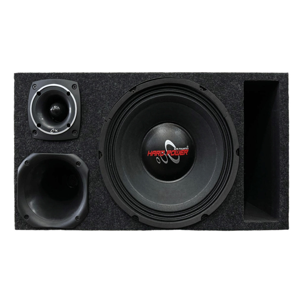 CAIXA TRIO DUTO RÉGUA ALTO FALANTE HARD POWER HP 750 DRIVER TWEETER COMPET em Oferta na Shopee