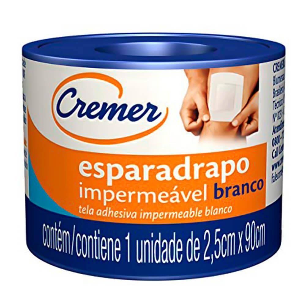 ESPARADRAPO CREMER IMPERMEÁVEL BRANCO COM 2,5CM X 0,9M