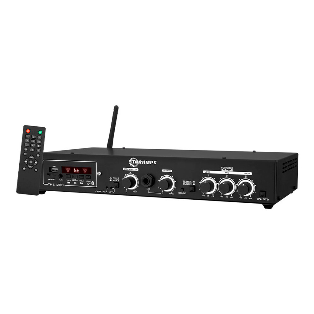 Amplificador Receiver Taramps Ths4001 400w Rms Som Ambiente