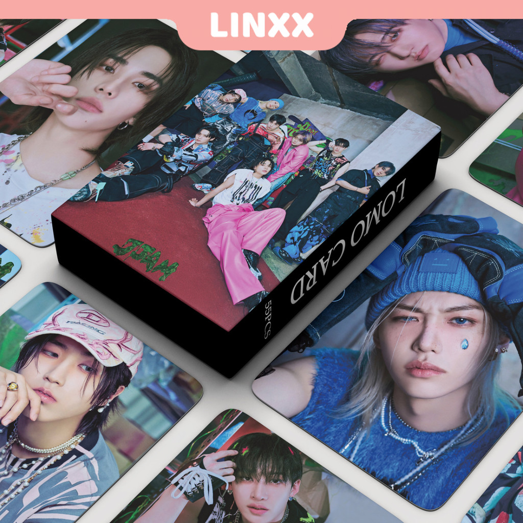 LINXX 55 Pcs Stray Kids JJAM Álbum Lomo Card Kpop Photocards Série Cartões Postais