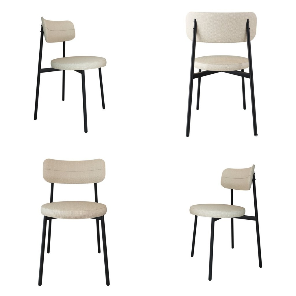 Cadeira Kyta Fixa com 4 Pés 50 X 44,7 X 83,8 Cm com 2 Unidades em Oferta na Shopee