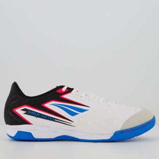 Chuteira Penalty Max 300 Futsal Branca e Azul em Oferta na Shopee