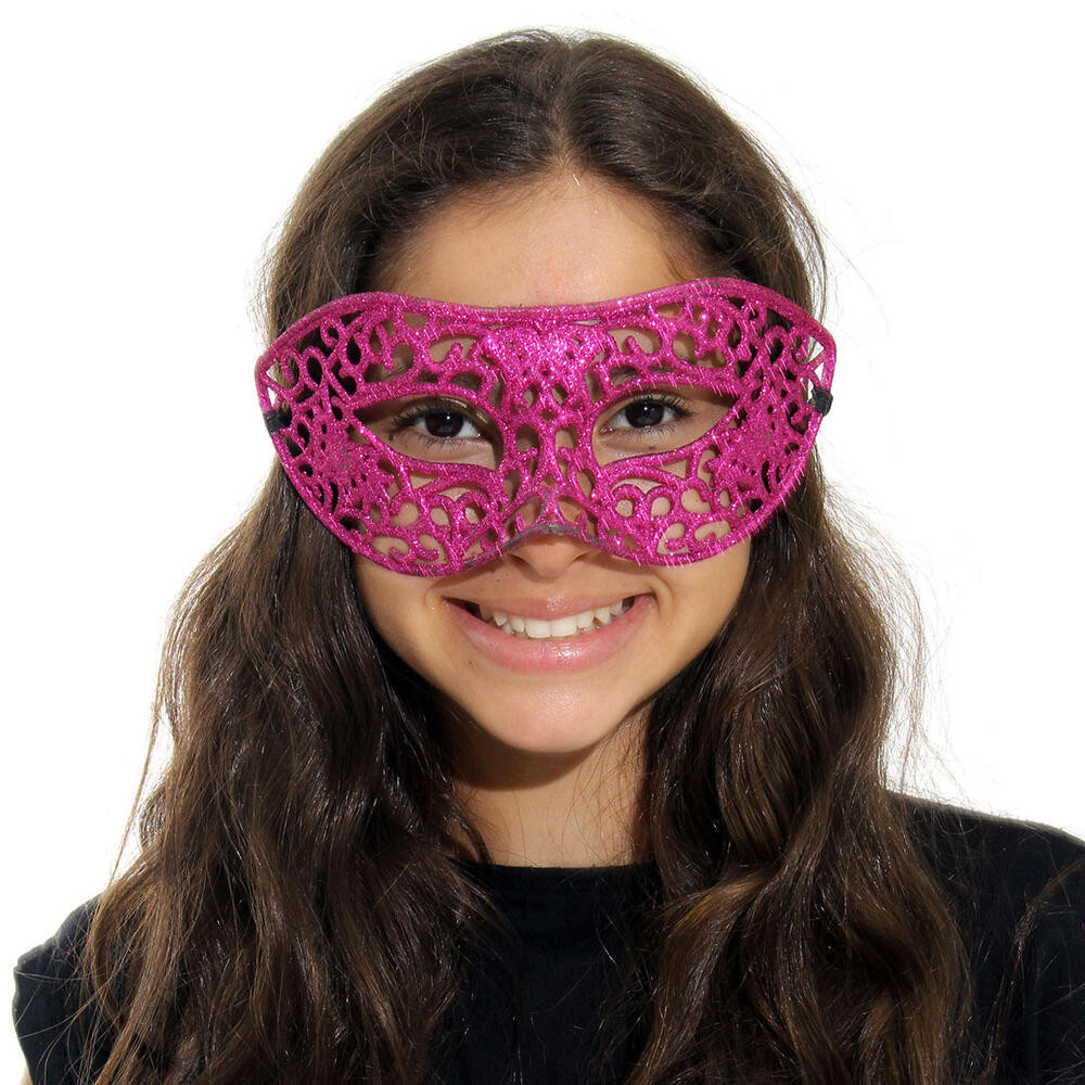 Máscaras Detalhadas Com Glitter Acessórios Para Fantasia em Oferta na Shopee
