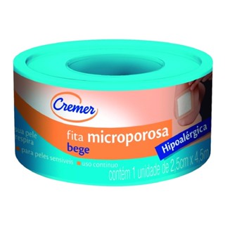 Fita Microporosa Cremer Bege 2,5cm x 4,5m em Oferta na Shopee