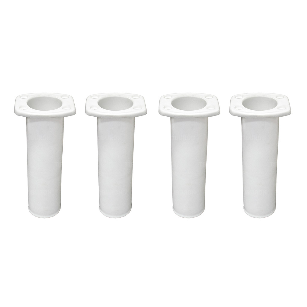 Kit 4 Porta Varas Caniço Embutir Reto Barco Lancha Caiaque Pesca