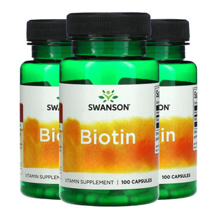Kit 3x Biotina 5000mcg e Cabelo Pele Unhas Swanson 100Caps/Made in Usa em Oferta na Shopee