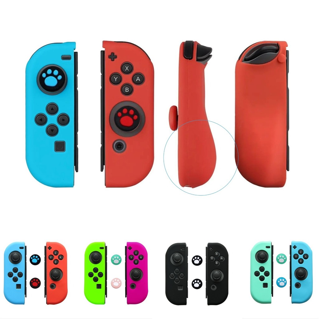 Capa Protetora Silicone Controle Joy Con Nintendo Switch + Par Grips em Oferta na Shopee