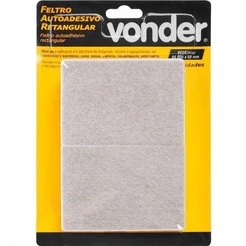 Feltro Adesivo Bege Ret 95X68mm Com 10 Vonder