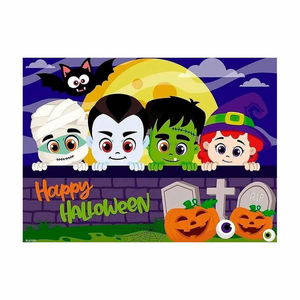 Painel de TNT Halloween Cute Decoração Dia das Bruxas Grande