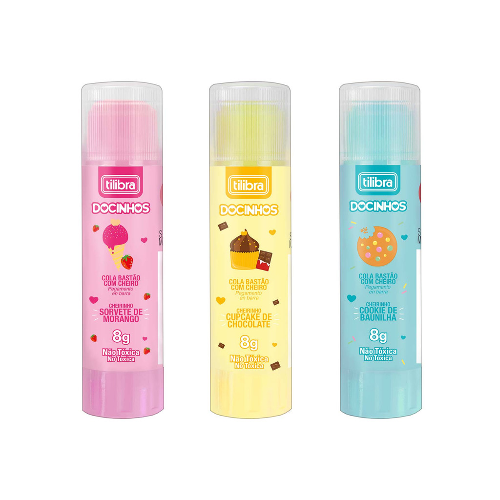 Cola em Bastão 8g Tilibra - Cheiro Docinhos em Oferta na Shopee