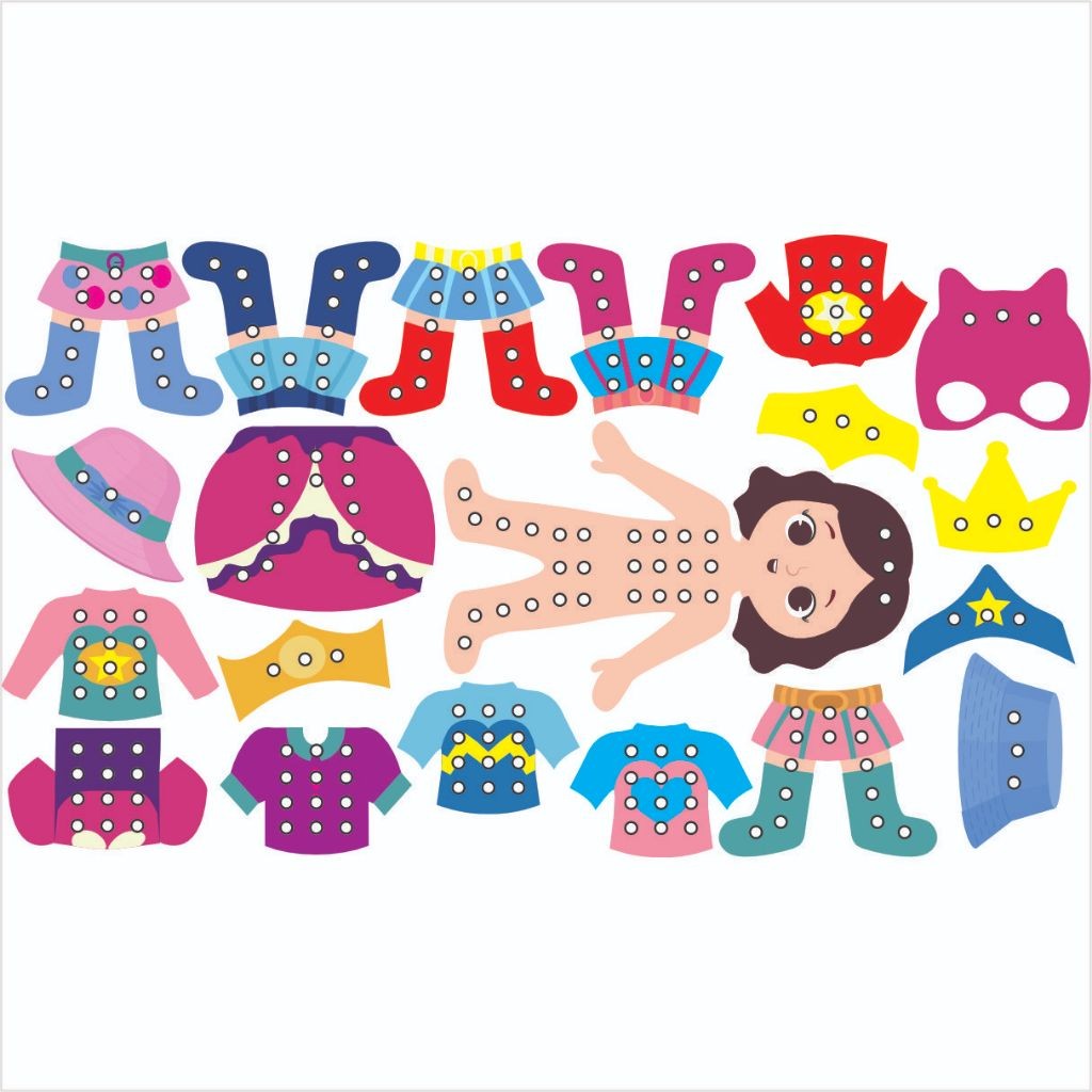 Meus Primeiros Alinhavos Princesa Fashion Educativo Madeira Infantil Educativo Pedagógico — imagem 2 de 2