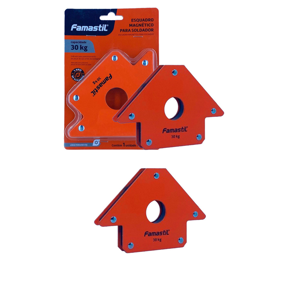 Kit 2 Esquadro Magnético Famastil 30Kg | alta durabilidade, precisão