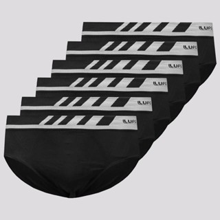 Kit 6 Cuecas Slip Lupo Microfibra Sem Costura Preta em Oferta na Shopee