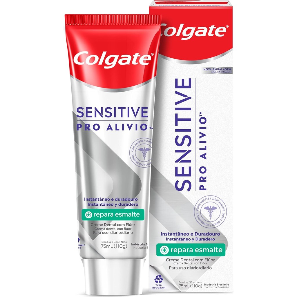 Kit 2 Creme Dental Colgate Repara Esmalte Sensiti Pro-alívio 110g
