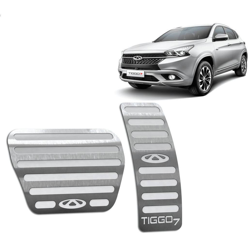 Pedaleira Tiggo 7 19/.. Automático Aço Inox - Não fura o pedal em Oferta na Shopee