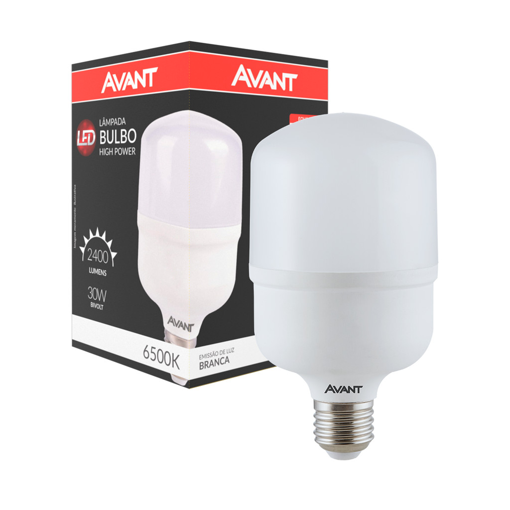 Lampada Led Bulbo Hp 30w 3000k E27 110v/220v Bivolt Avant em Oferta na Shopee