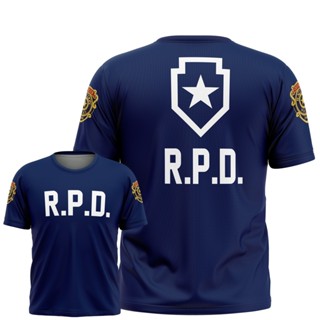 Camiseta Uniforme Police Raccoon City Resident Evil 2 R.P.D Algodão Fantasia Camisa em Oferta na Shopee