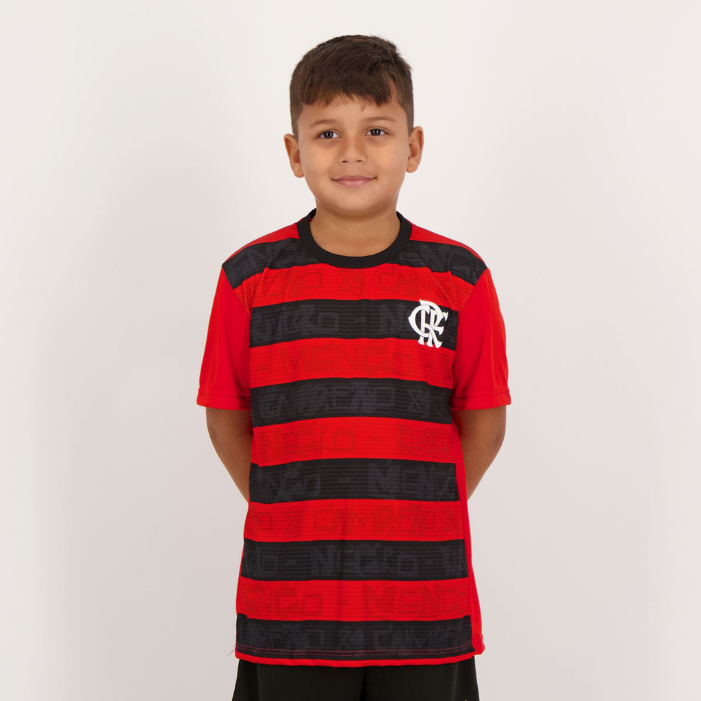 Camisa Flamengo Shout Infantil Vermelha e Preta em Oferta na Shopee
