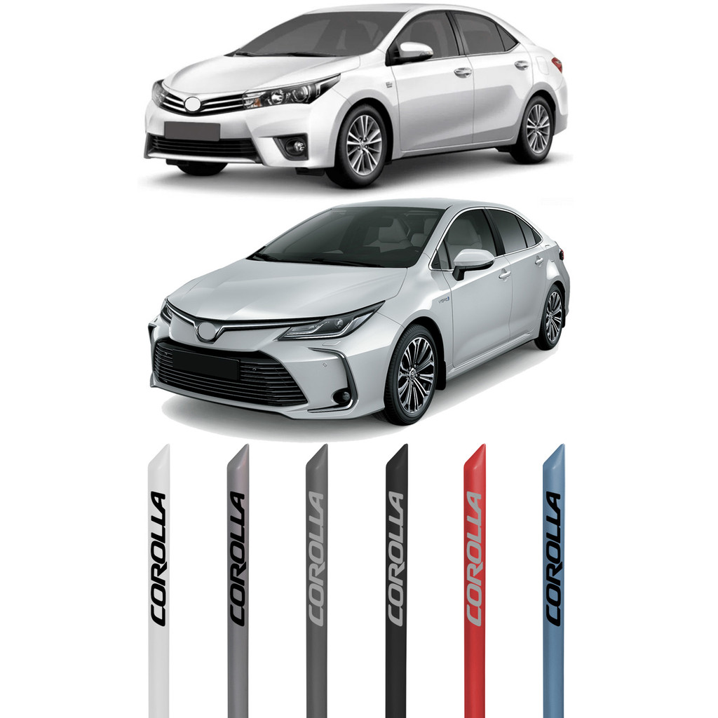 Jogo Friso Lateral Pintado Toyota Corolla 2015 Em Diante