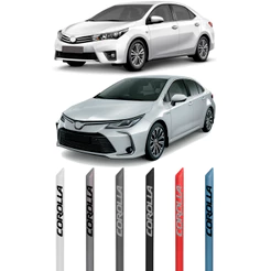 Jogo Friso Lateral Pintado Toyota Corolla 2015 Em Diante