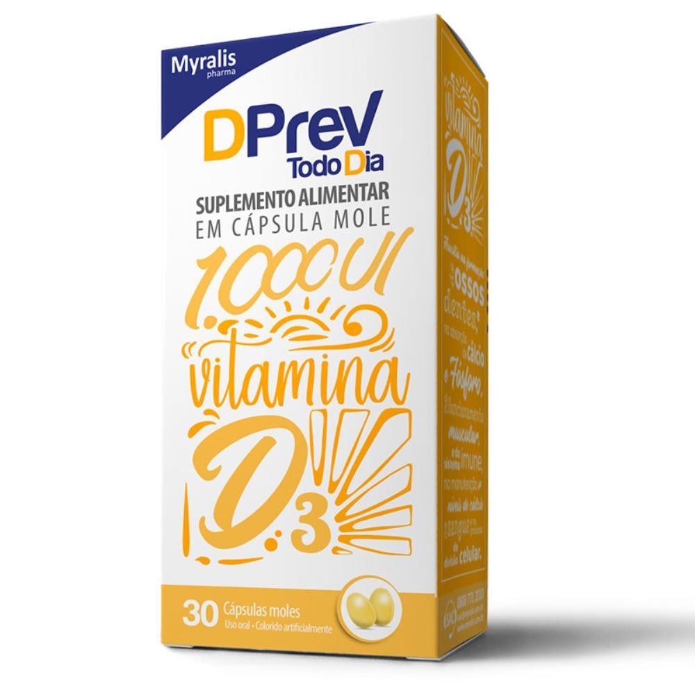 DPREV TODO DIA 1000UI COM 30 CÁPSULAS em Oferta na Shopee