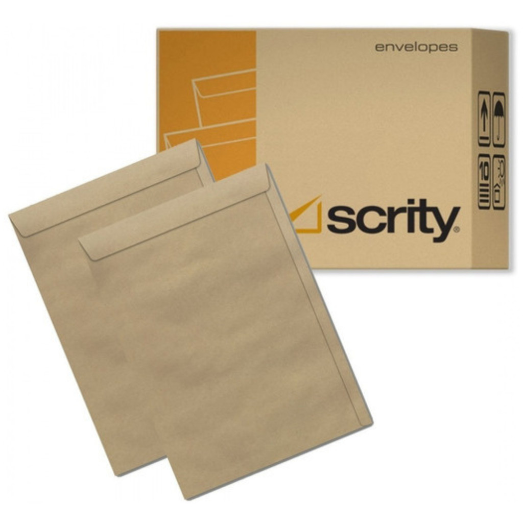 Envelope Saco 229x324 80g Kraft Natural Scrity - 1 Caixa Com 250 Unidades