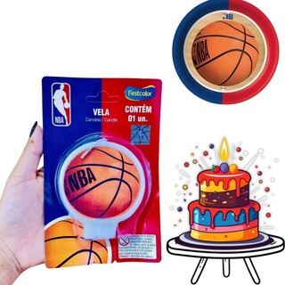 VELA  NBA BASQUETE FESTCOLOR em Oferta na Shopee