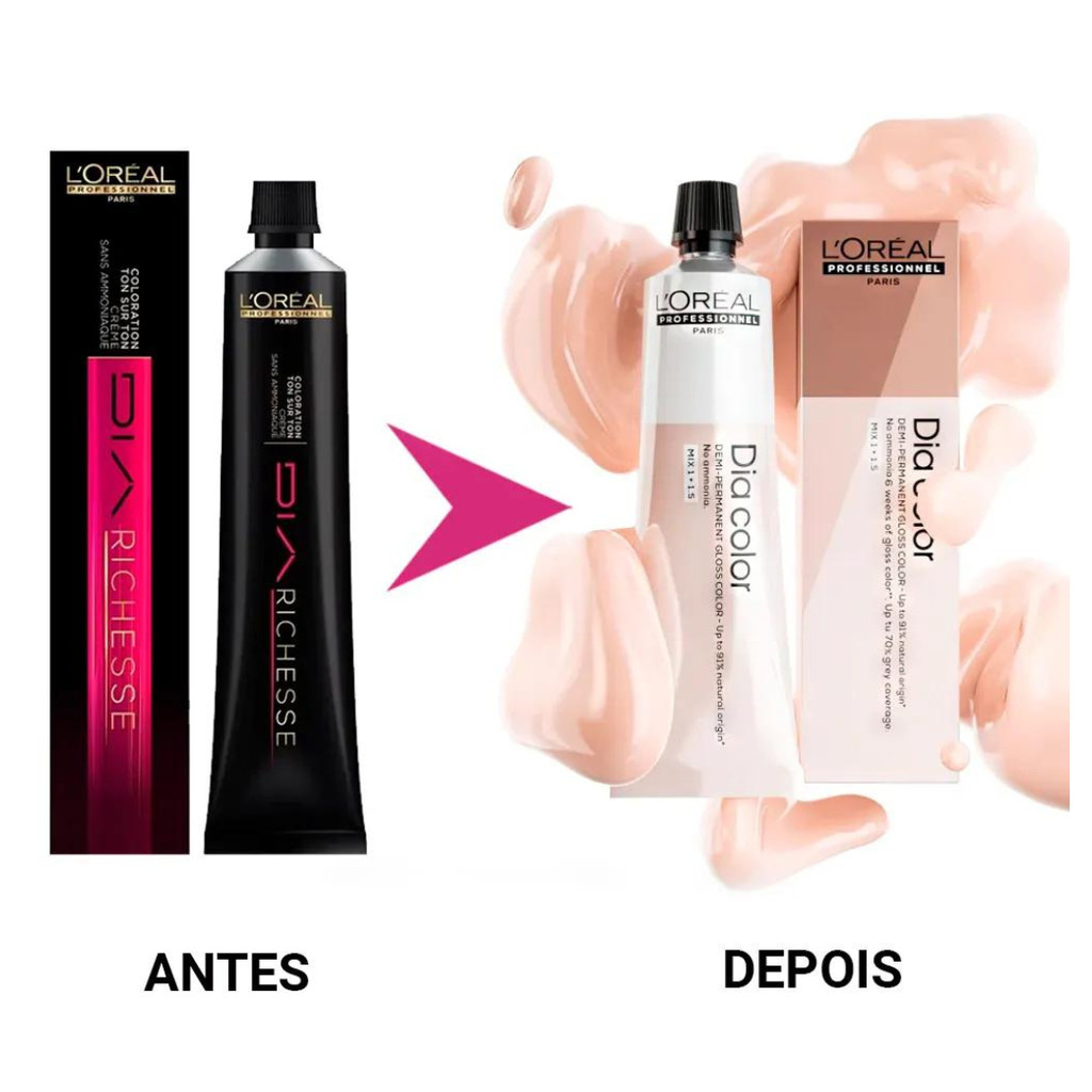 Tratamento Tonalizante Sem Amônia Capilar Dia Color Tubo 60g Escolha a Tonalidade L'oréal